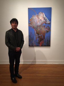PHOTO BY CHEYNA MULLIGAN An art gallery at Klapper Hall showed the artwork of Jian Guo Zhang seen in the  bottom photo.